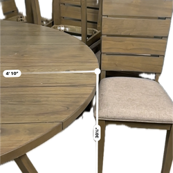 48” Round Table and 6 chairs