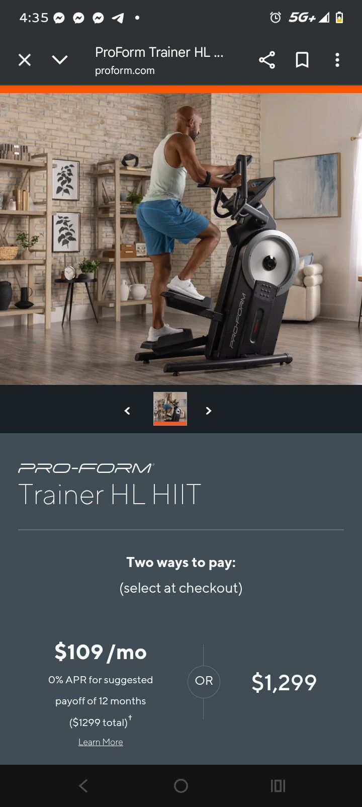 PRO-FORM Trainer HL HIIT