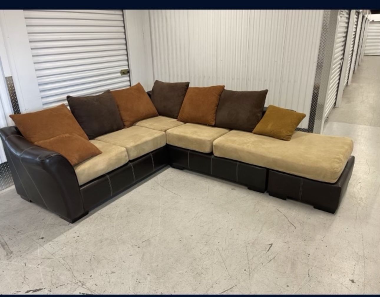 Comfy Beige Sectional Couch