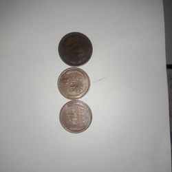 Trigo Pennies 1944 And 1958 No Mint Mark