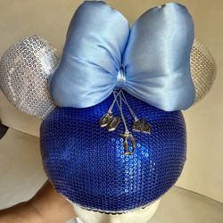 Disneyland 60th Anniversary Minnie Mouse Sequined Ear Hat Charms