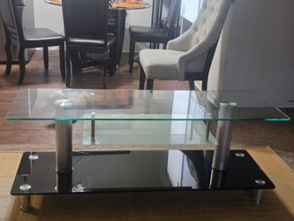 Living room glass table