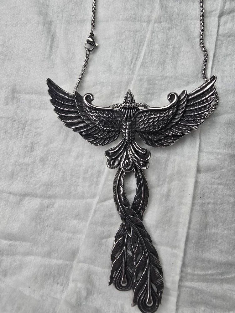 Stainless Steel Phoenix Necklace
