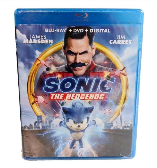 Sonic The Hedgehog: Blu-ray + DVD + Digital W/ Comic Book New Factory Sealed