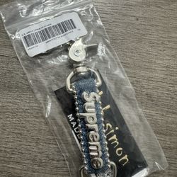 Supreme BB Simon Denim Keychain “washed Indigo”