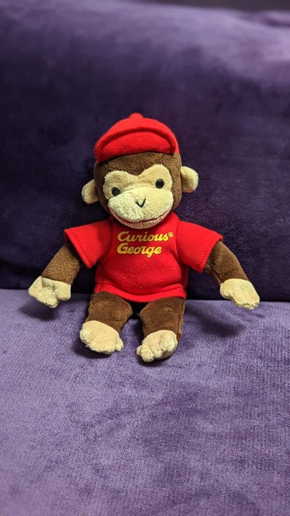 Vintage 90s Curious George Stuffed 11" Plush Monkey