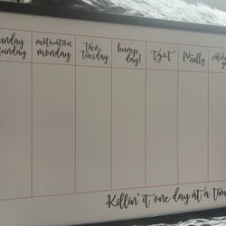 Cool Weekly Dry Erase Calendar