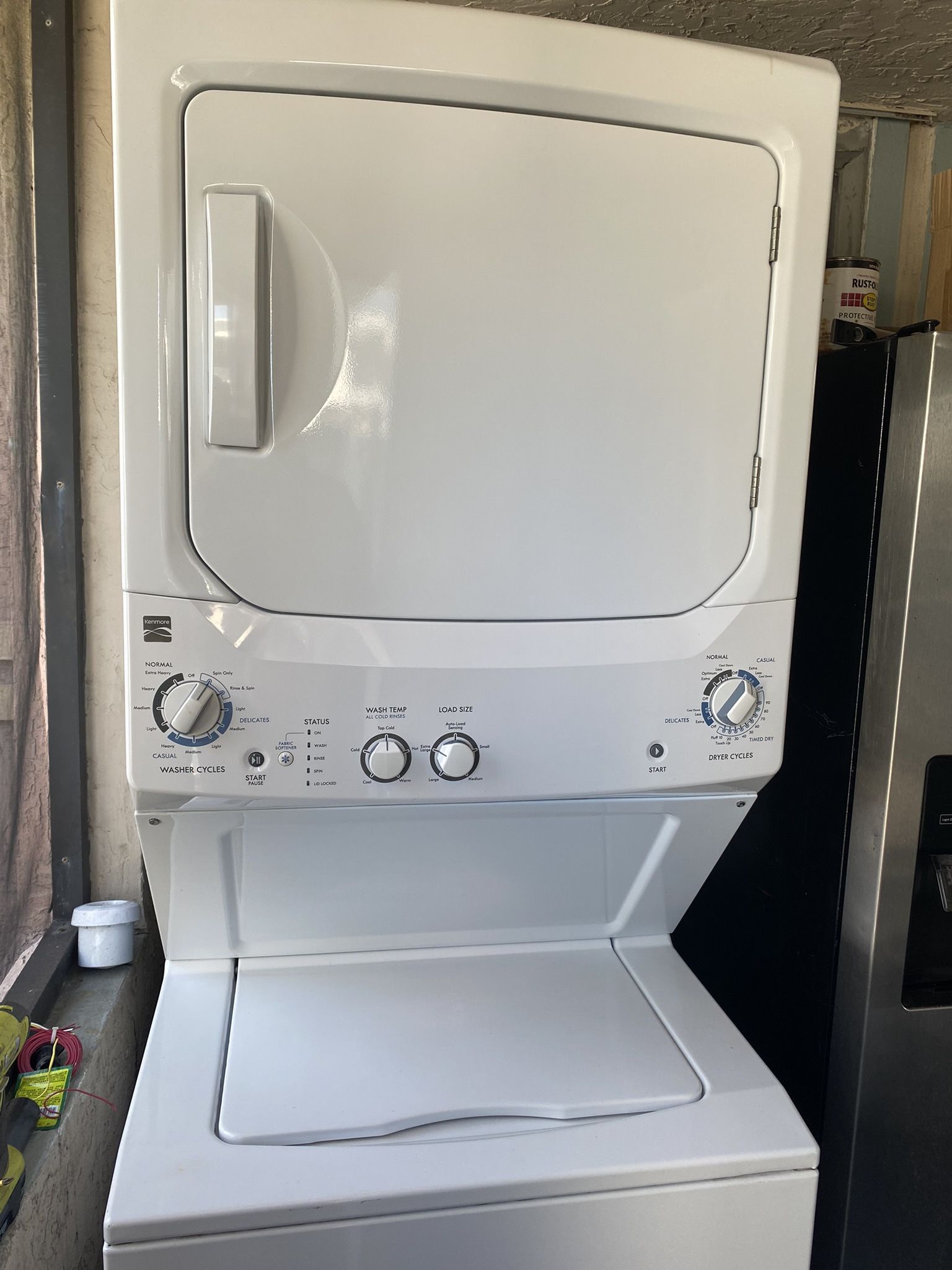 Kenmore Washer And Dryer Stacked Large Working Perfectly Fine