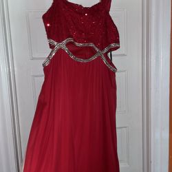 Red prom dress size 16