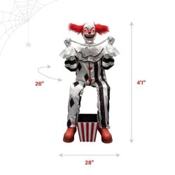 Sitting clown animatronic