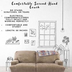 Comfortable Second Hand Electric Couch 