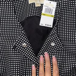 MICHAEL Michael Kors Snap Buttons Check Print Dress