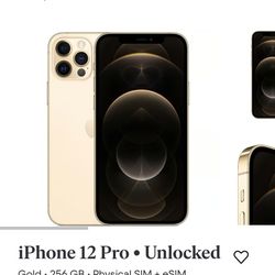 iPhone 12 Pro Max 256GB - Gold - Unlocked Verified