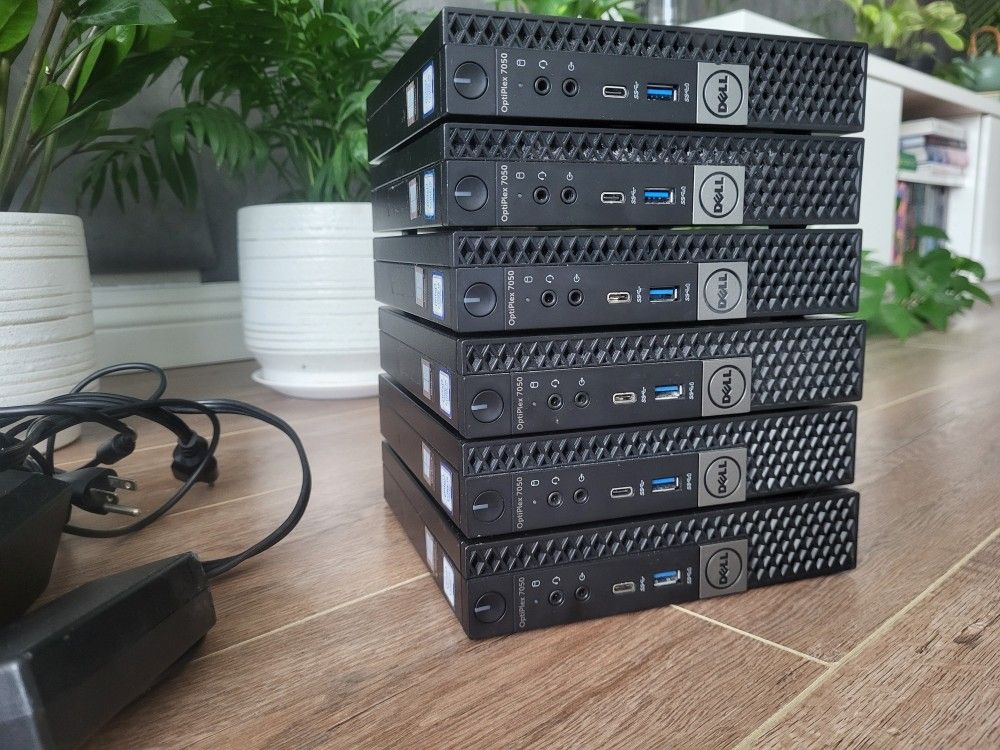 6x Dell 7050 7thGen Micro PC Lot | i5-7500 | 256NVMe | 8Gb | 10/11Pro | WiFi | BluTooth | Chrgr | Clean/Fast/Cheap| No Offers Plz |