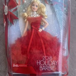 2018 Holiday Barbie Doll 30th Anniversary Red Dress Blonde CAUCASIAN NEW SEALED
