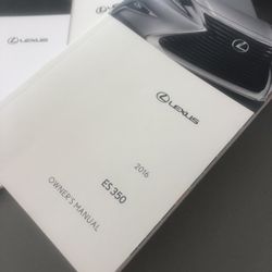 Lexus 2016 ES 350 Owners Manual 