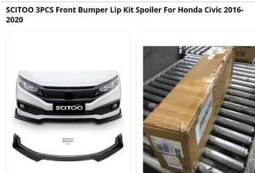 SCITOO 3-Piece Front Bumper Lip Kit – Honda Civic 2016-2020