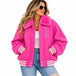 Nike Women's Naomi Osaka Full-Zip Varsity Wool Jacket