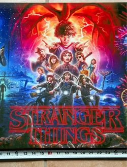 Stranger Things Custom Metal Art Poster Size 36” x 20”