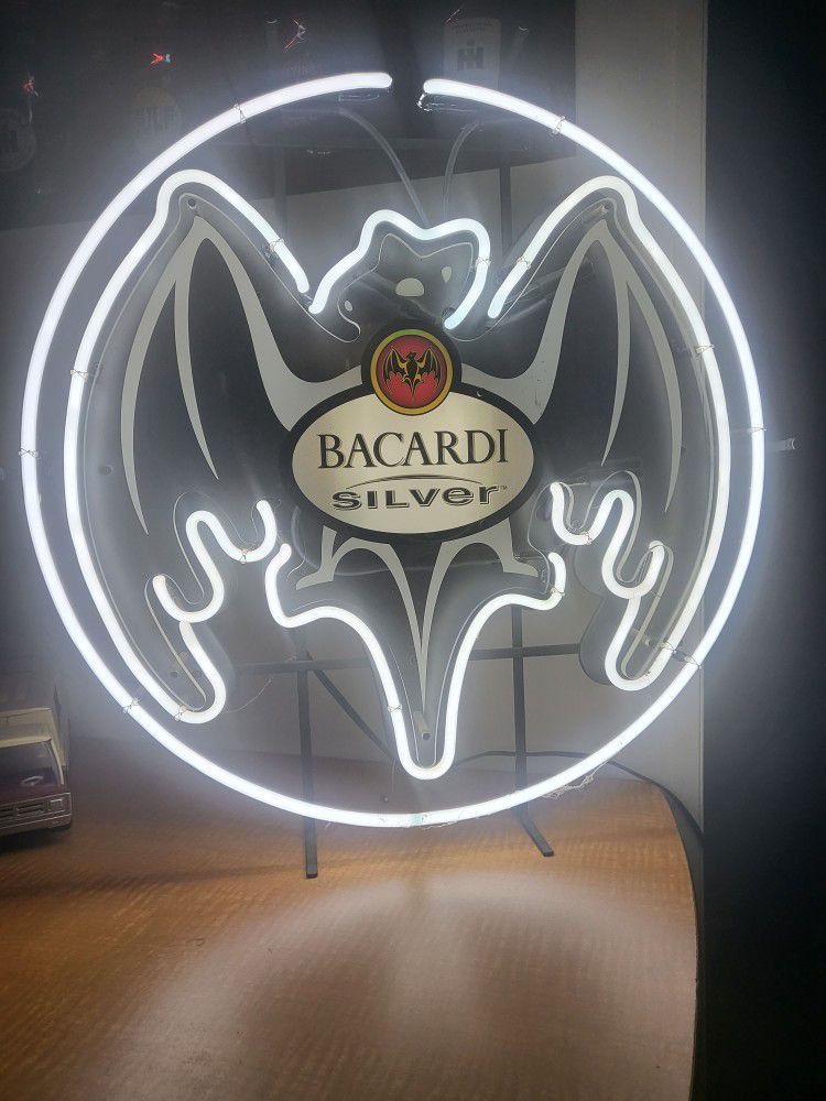 Bacardi Silver Neon Light 