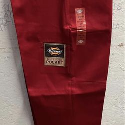 New Red Dickie Pants