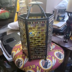 Mosaic Glass candle holder 