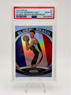 2023 Prizm Victor Wembanyama Global Reach Silver Prizm RC #2 PSA 10 Wemby