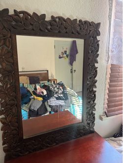 Wood mirror