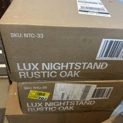 2 Oak Nightstands Unopened! 