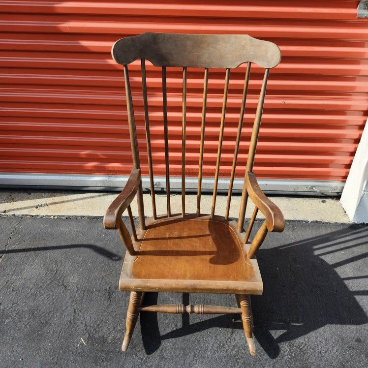 Vintage Solid Wood Rocking Chair