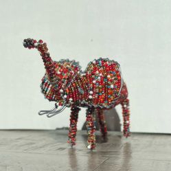 Maasai Style Beaded Elephant