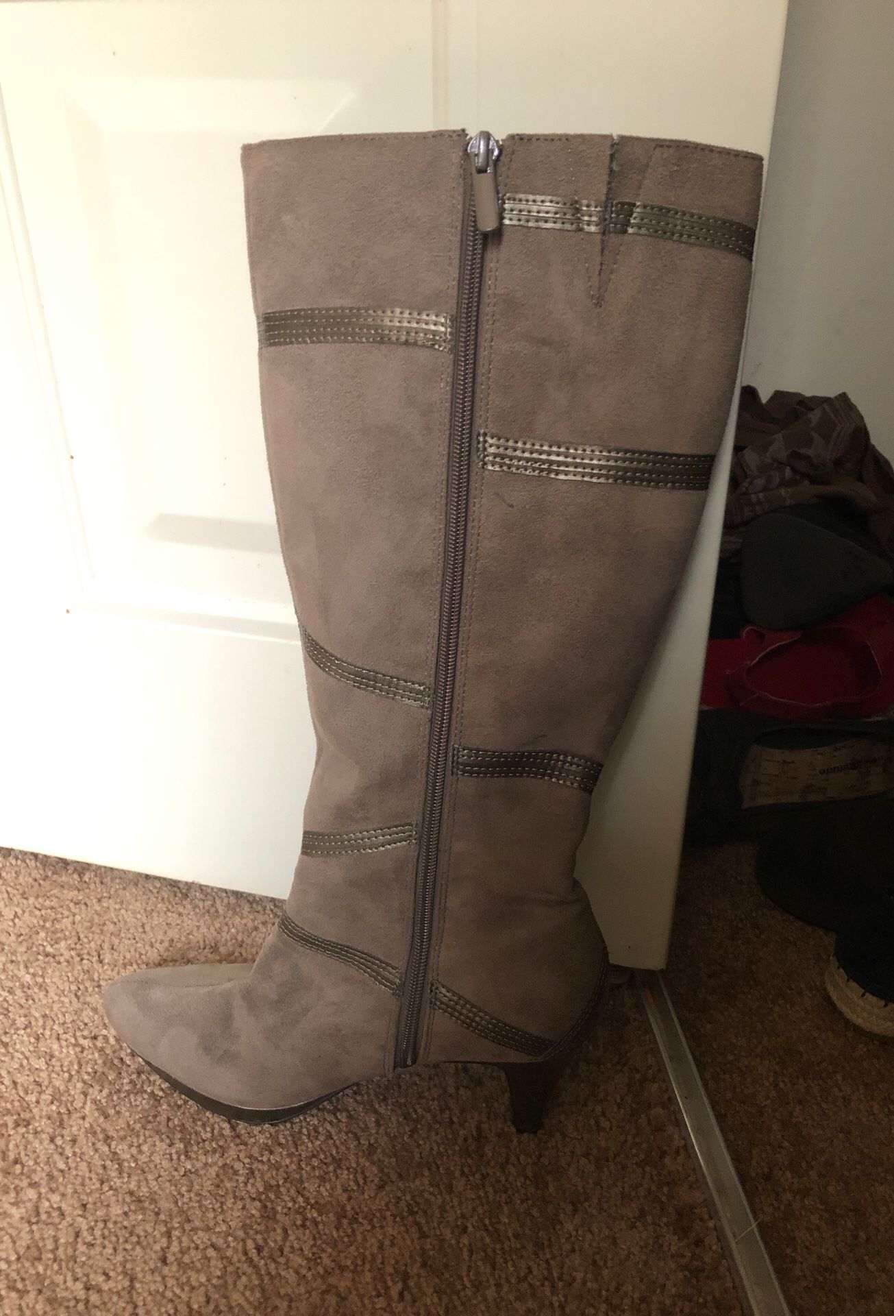 Grey high boot! Excellent condition!