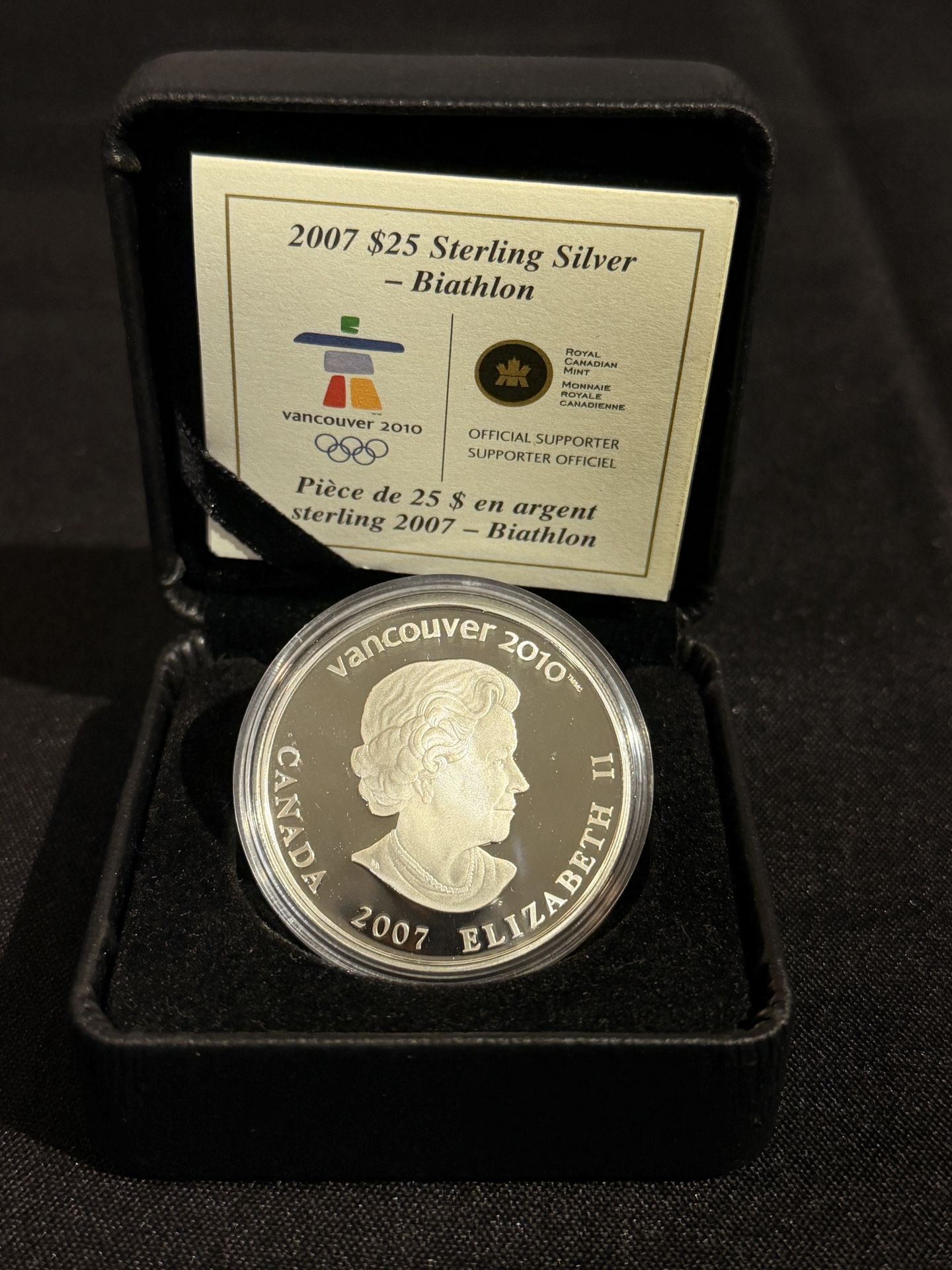 2007 .925 Sterling Silver Olympic Coin