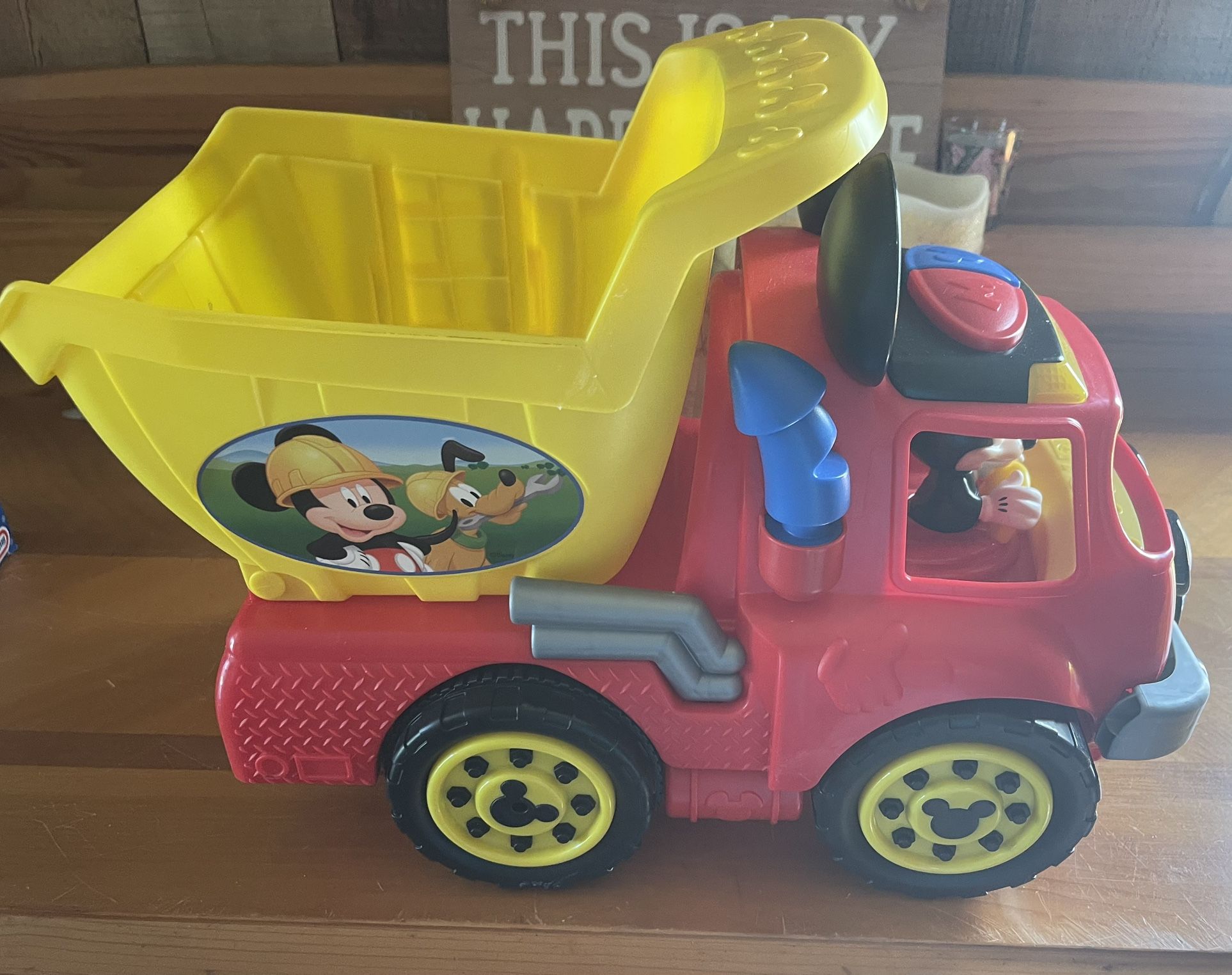 Mickey Dump Truck Makes Sounds, Talks, And Drives
