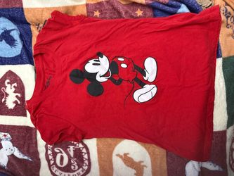 Disney Mickey Mouse Red Graphic T-Shirt