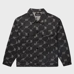 Homme + Femme Monogram Denim Jacket Black Large L