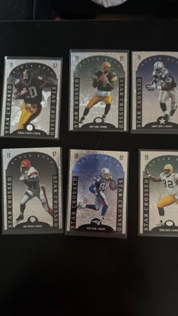 1997 Upper Deck Star Crossed Complete 27-Card Insert Set – Favre, Marino, Elway, Rice, Aikman, Sanders, Bettis, etc.