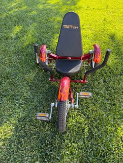 Triton Kids Tricycle with Flame Design