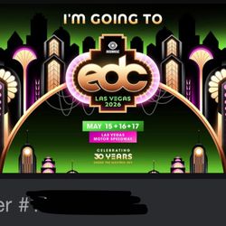 (2) 3 Day EDC Las Vegas 2026 Tickets 