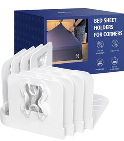 Bed Sheet Holders Lock for Corners - Bed Sheets Holder Heavy Duty in Place Set of 4 for All Mattress Sizes - Bed Sheet Mattress Holder Corner Keep Fir