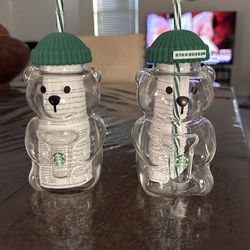 Glass Starbucks bear jars price for Each
