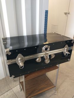 Vintage metal trunk