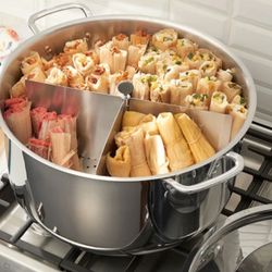 Princess Heritage Stainless Steel  Classic 47-Qt. Tamalera with Divider 10632 