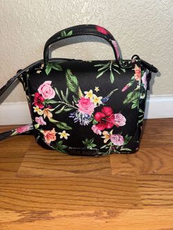 New Steve Madden black floral mini satchel/crossbody