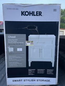 Kohler Chesil 30in Atmos Gray Vanity with Quartz Top
