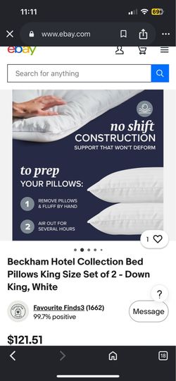 Beckham hotel collection bed king pillows (set )