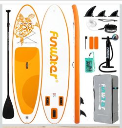 FunWater Inflatable Stand Up Paddle Board with Beginners SUP