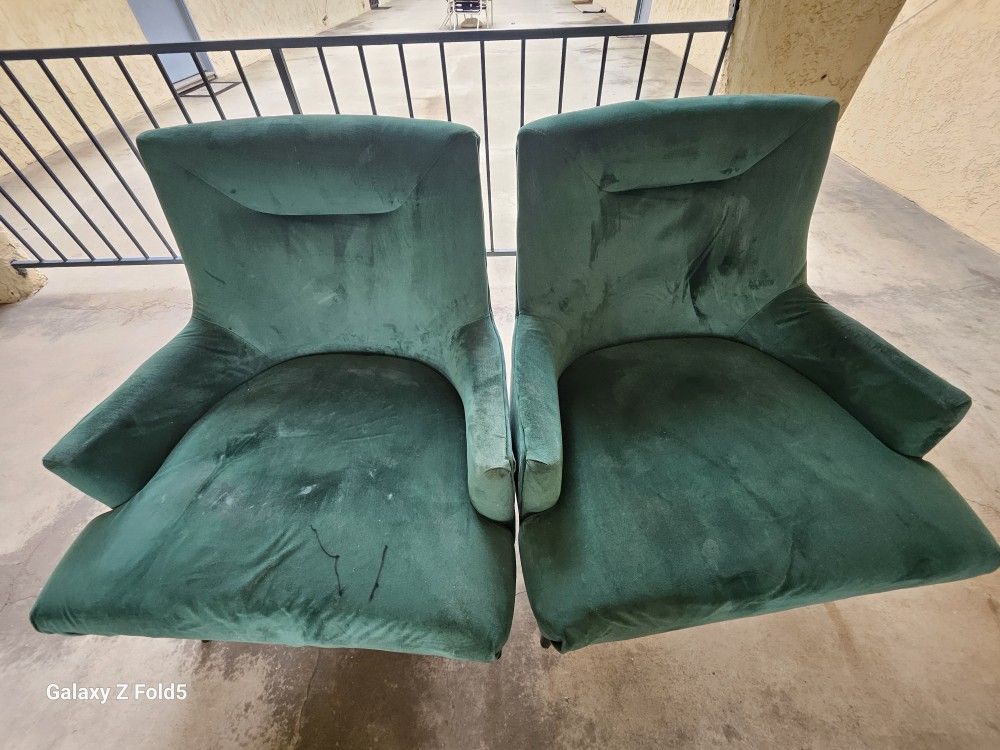 Green Velvet Ascent Chairs