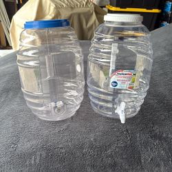 2 Plastic 5 Gal Jars