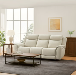Sanders Leather Power Reclining Sofa with Power Headrests